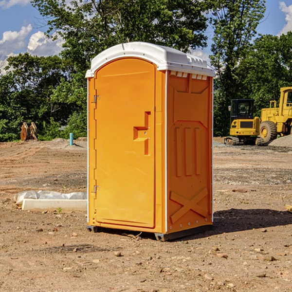 how often are the portable restrooms cleaned and serviced during a rental period in Mellen